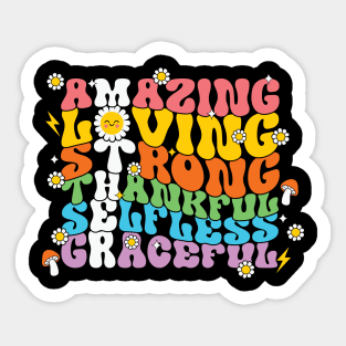 Mother Amazing Loving Retro Mama Sticker